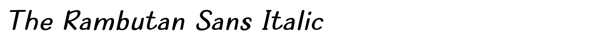 The Rambutan Sans Italic image