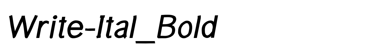 Write-Ital_Bold