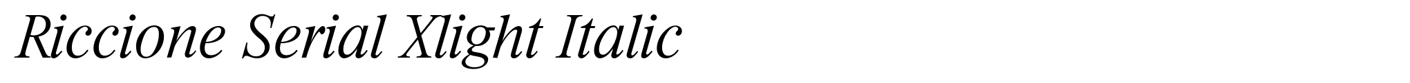 Riccione Serial Xlight Italic image