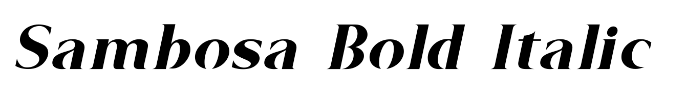 Sambosa Bold Italic