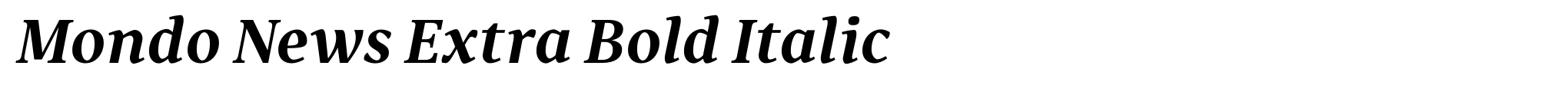 Mondo News Extra Bold Italic image