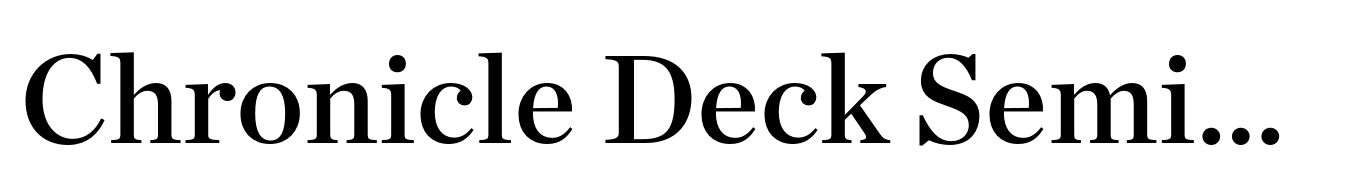Chronicle Deck Semibold