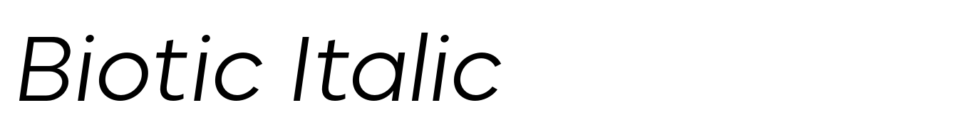 Biotic Italic