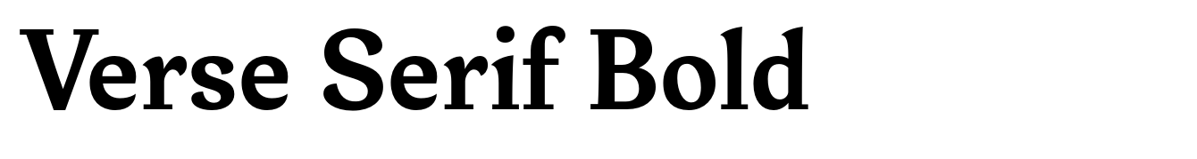 Verse Serif Bold