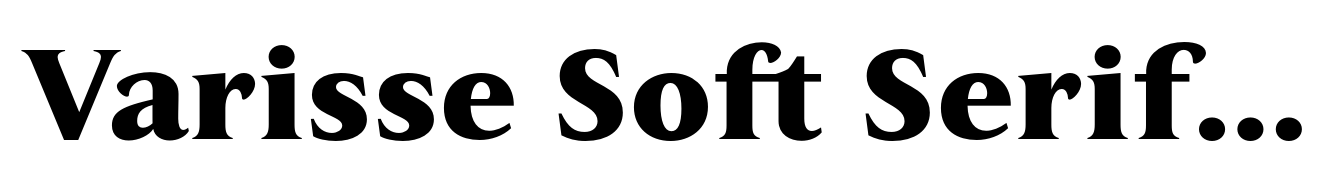Varisse Soft Serif Heavy