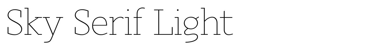 Sky Serif Light