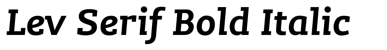 Lev Serif Bold Italic