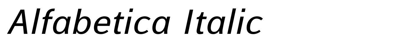 Alfabetica Italic