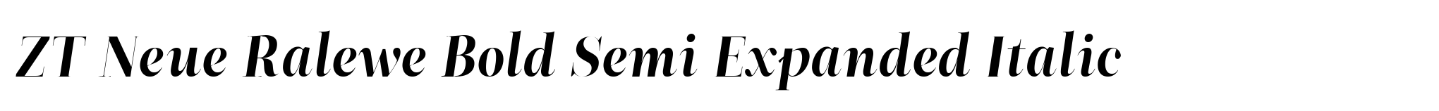 ZT Neue Ralewe Bold Semi Expanded Italic image