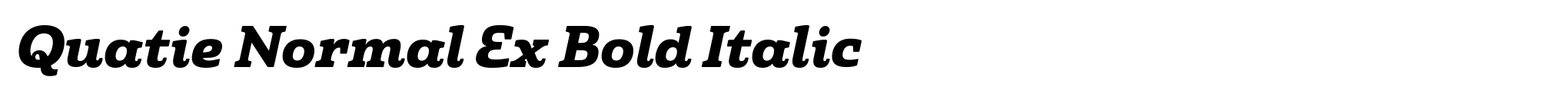 Quatie Normal Ex Bold Italic image