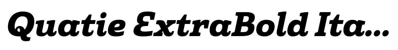 Quatie ExtraBold Italic