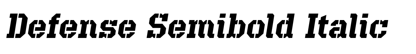 Defense Semibold Italic
