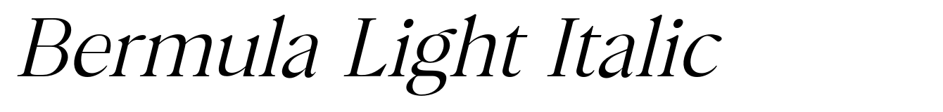 Bermula Light Italic