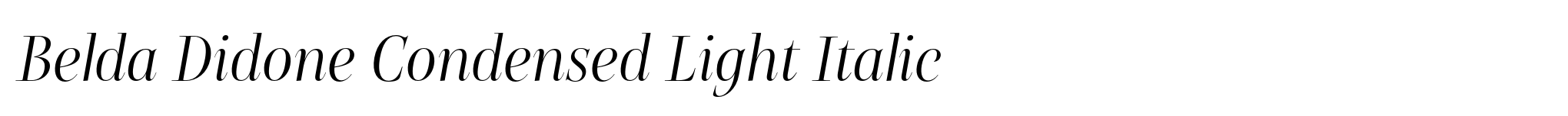 Belda Didone Condensed Light Italic image