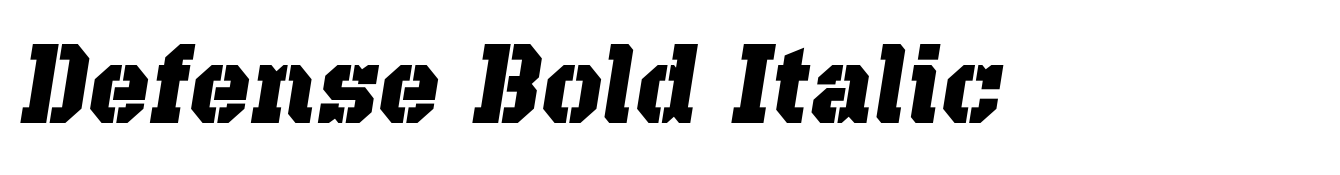 Defense Bold Italic