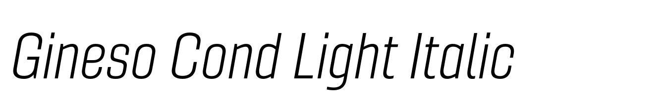 Gineso Cond Light Italic
