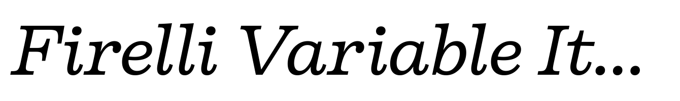 Firelli Variable Italic