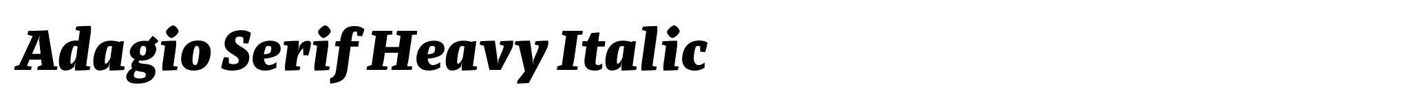 Adagio Serif Heavy Italic image