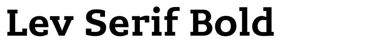 Lev Serif Bold