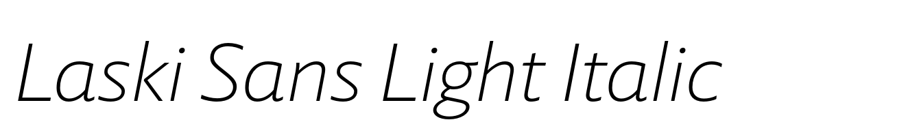 Laski Sans Light Italic