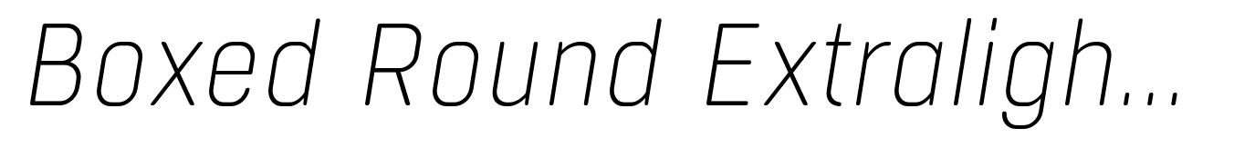 Boxed Round Extralight Italic