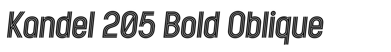 Kandel 205 Bold Oblique