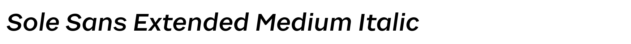 Sole Sans Extended Medium Italic image