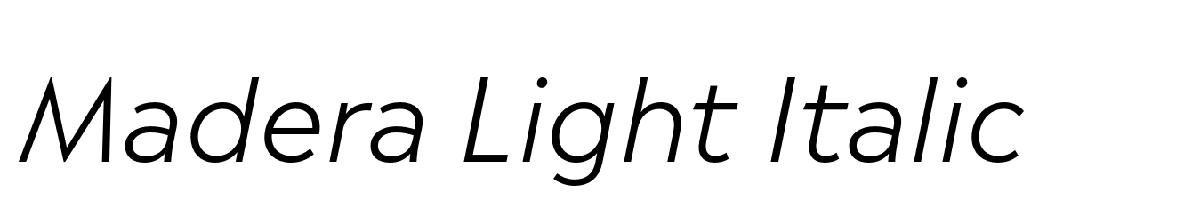 Madera Light Italic