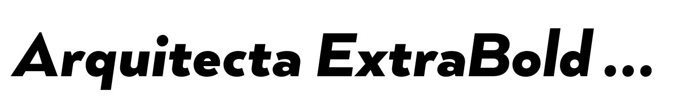 Arquitecta ExtraBold Italic