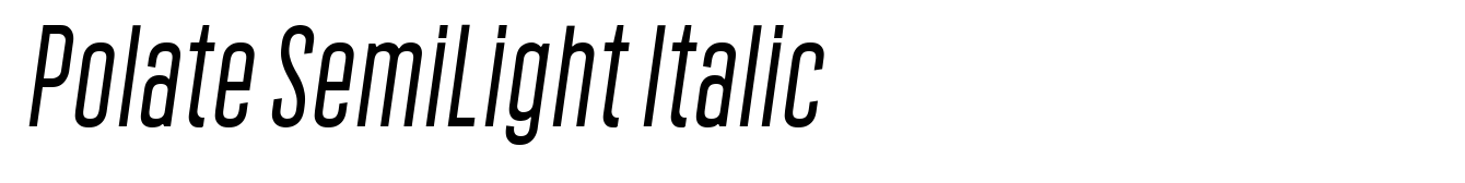 Polate SemiLight Italic
