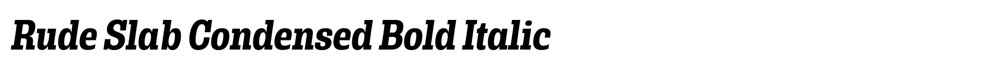 Rude Slab Condensed Bold Italic image