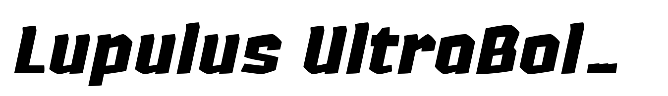 Lupulus UltraBold Italic