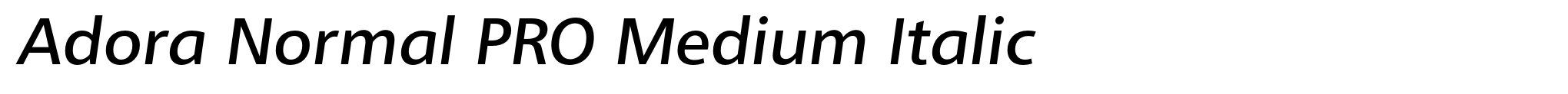 Adora Normal PRO Medium Italic image