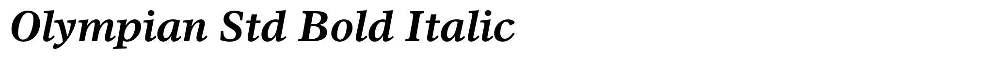 Olympian Std Bold Italic image