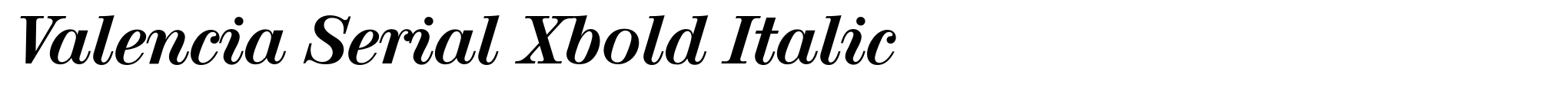 Valencia Serial Xbold Italic image