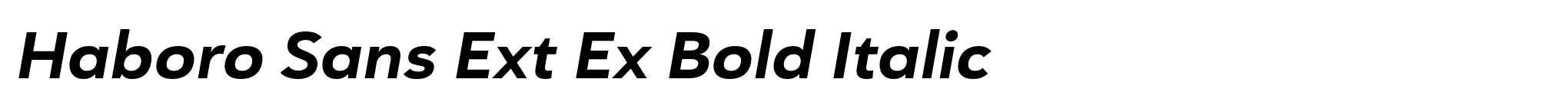 Haboro Sans Ext Ex Bold Italic image