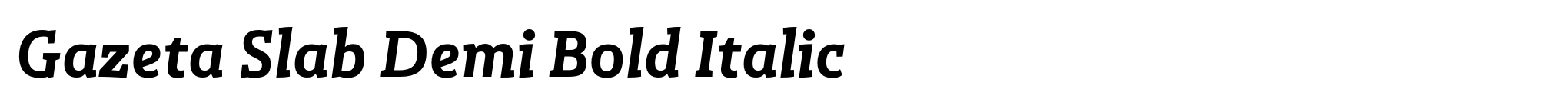 Gazeta Slab Demi Bold Italic image