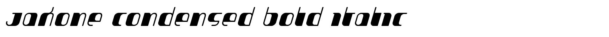 Jakone Condensed Bold Italic image