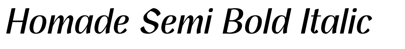 Homade Semi Bold Italic