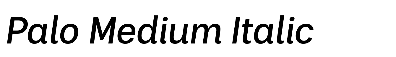 Palo Medium Italic