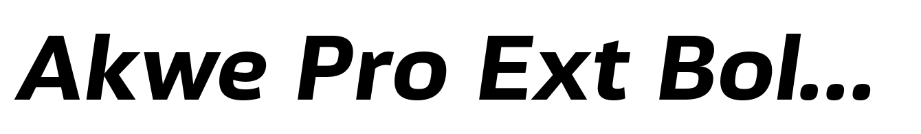 Akwe Pro Ext Bold Italic