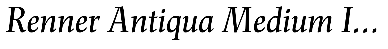 Renner Antiqua Medium Italic
