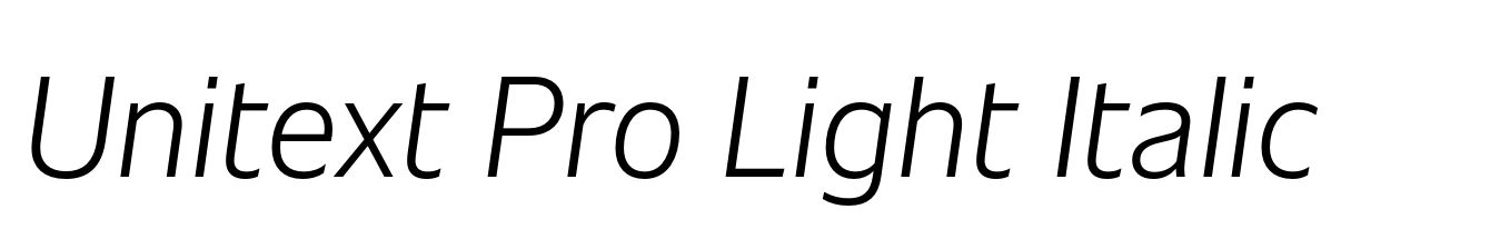 Unitext Pro Light Italic