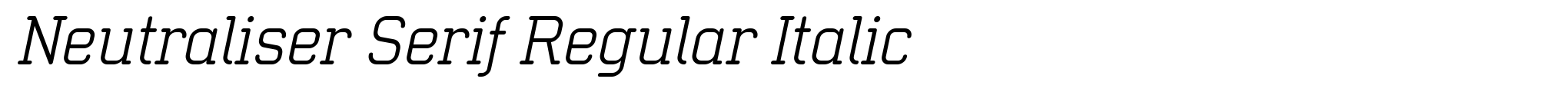 Neutraliser Serif Regular Italic image