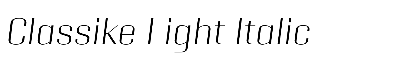 Classike Light Italic