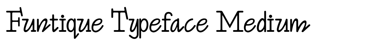 Funtique Typeface Medium