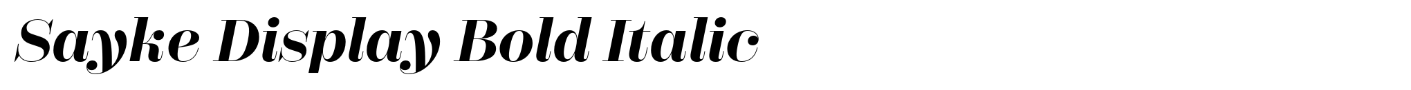 Sayke Display Bold Italic image