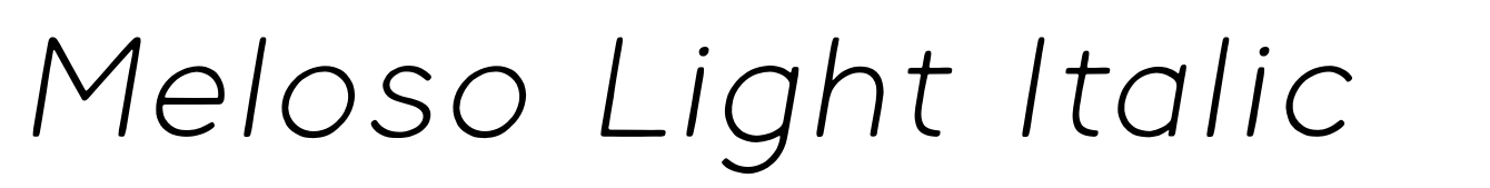 Meloso Light Italic