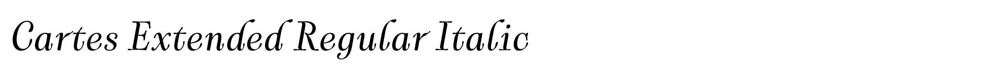 Cartes Extended Regular Italic image