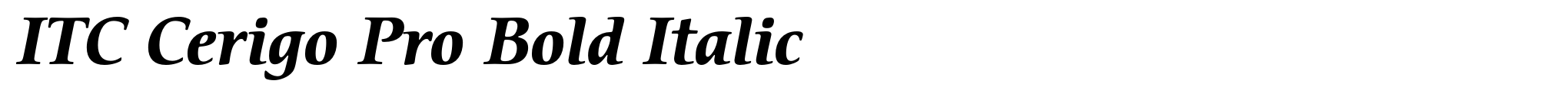 ITC Cerigo Pro Bold Italic image